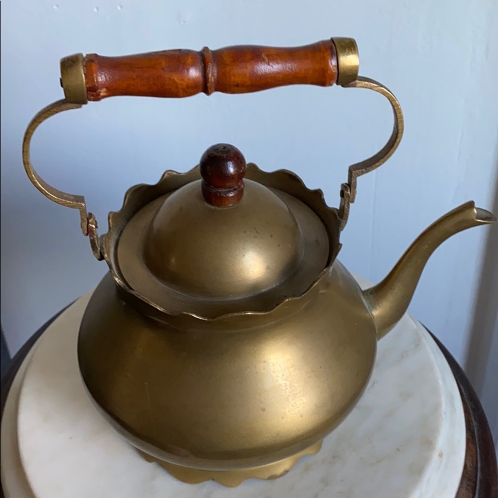 Antique Brass Teapot - Picture 3 of 6
